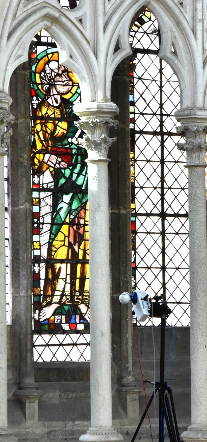 Le capteur en action dans la cathédrale d’Amiens.