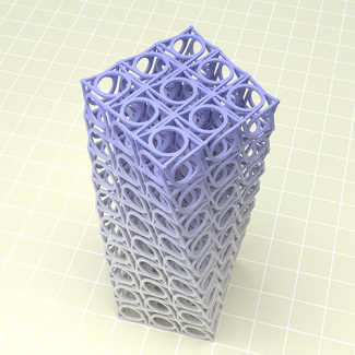 Un matériau qui convertit une pression linéaire en un mouvement de torsion